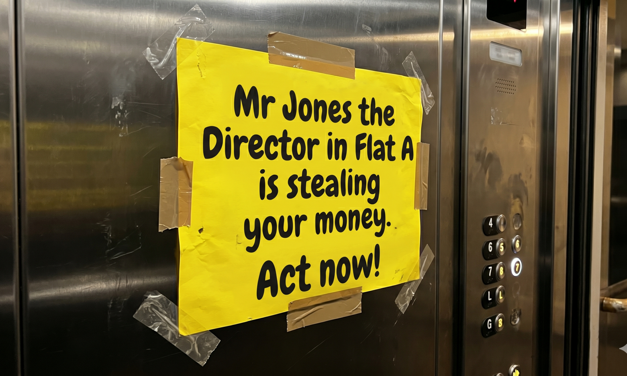 defamatory-notice-residential-lift